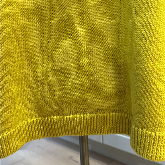 Eileen Fisher Sunflower Yellow 70% organic linen Cotton blend Crew Neck Sweater - Picture 6 of 10